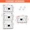 3-Tier Wall-Mounted Wire File Organizer, Black Metal Hanging Basket Set